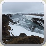 Waterfall & Frozen Cliffs